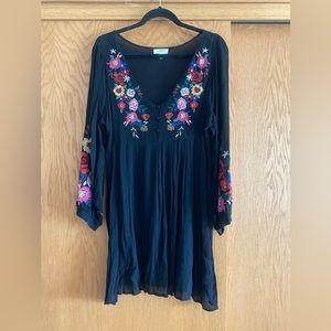 Umgee Embroidered long sleeve dress